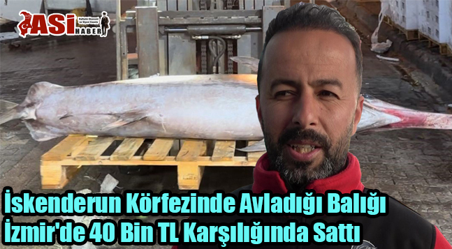 İskenderun Körfezinde Avladığı Balığı İzmir’de 40 Bin TL Karşılığında Sattı